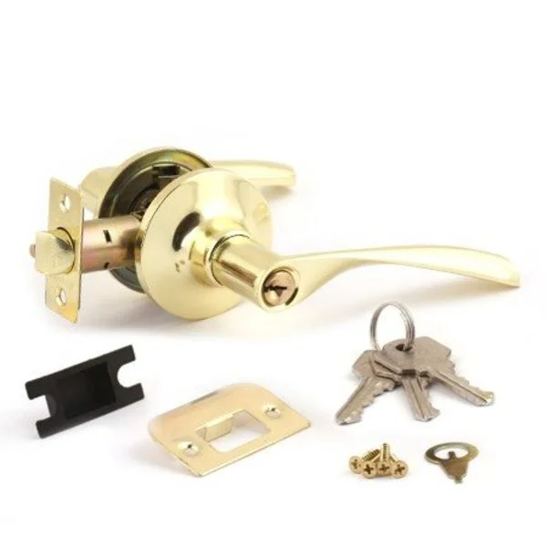 Ручка дверная Avers 8023-01G золото (ключ/фиксатор)