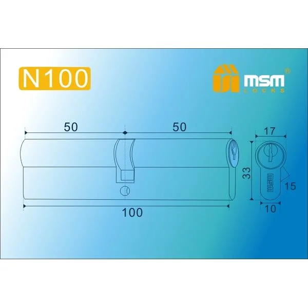 Цилиндр MSM N100 mm 50/50-1