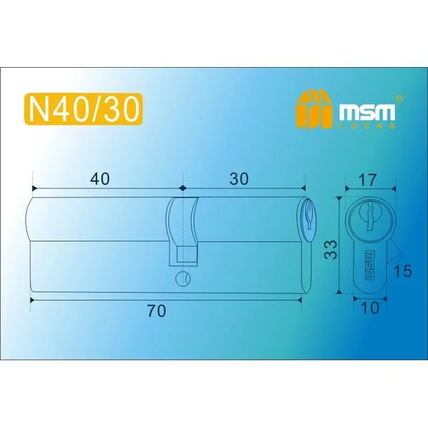 Цилиндр MSM N70 mm 40/30-2