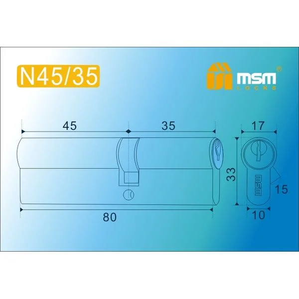 Цилиндр MSM N80 mm 45/35-2