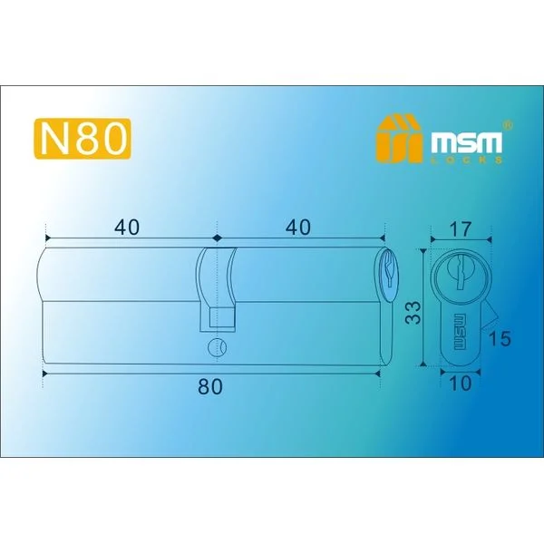 Цилиндр MSM N80 mm 40/40-2