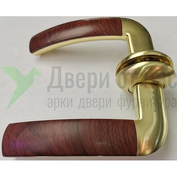 Ручка дверная H-0576-Z-GM/OAK матовое золото/дуб-1