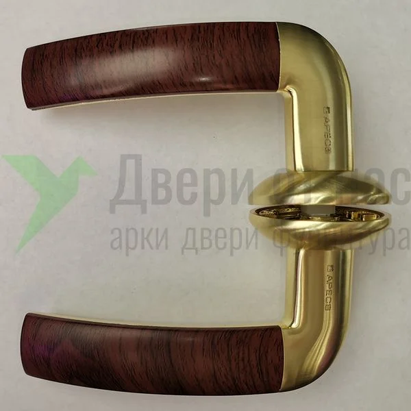 Ручка дверная H-0576-Z-GM/OAK матовое золото/дуб