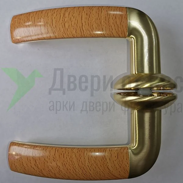 Ручка дверная H-0576-Z-GM/BEECH матовое золото/бук