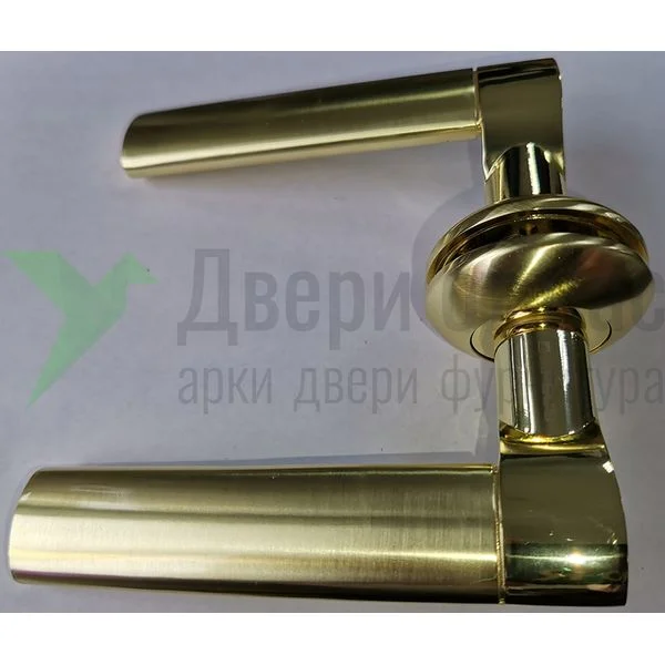 Ручка дверная H-0592-Z-GM/G матовое золото/золото-1