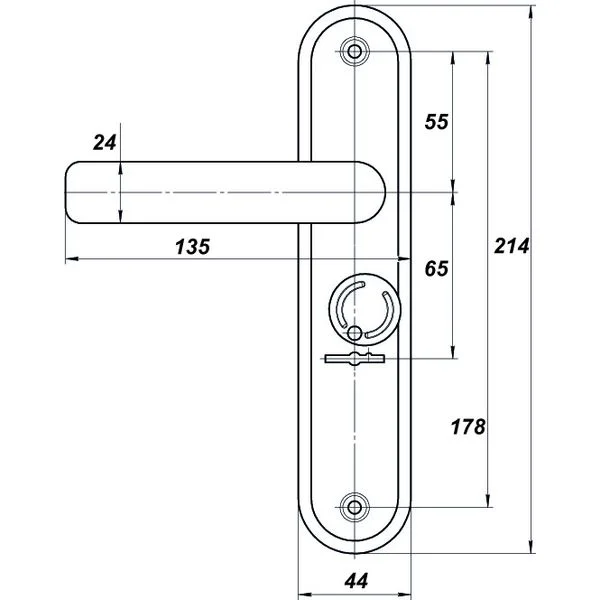 Ручка дверная для ЗВ9 902 НР 0501 (плоская) с пружиной медн.антик-1