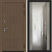 Входная дверь BN-07 с зеркалом ФЛЗ-1 Бетон серый (светлый)