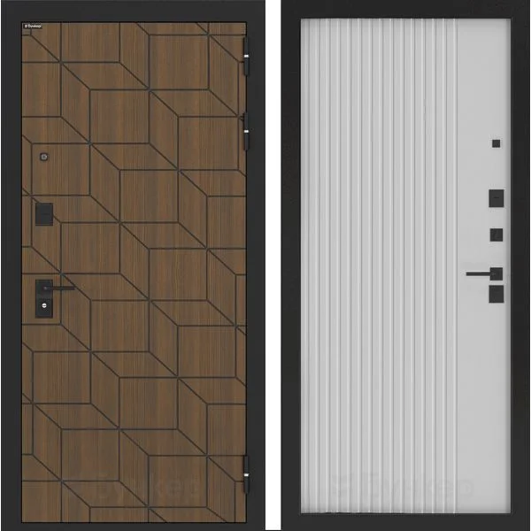 Входная дверь BN-03 с панелью ХОМС Белый софт рельеф