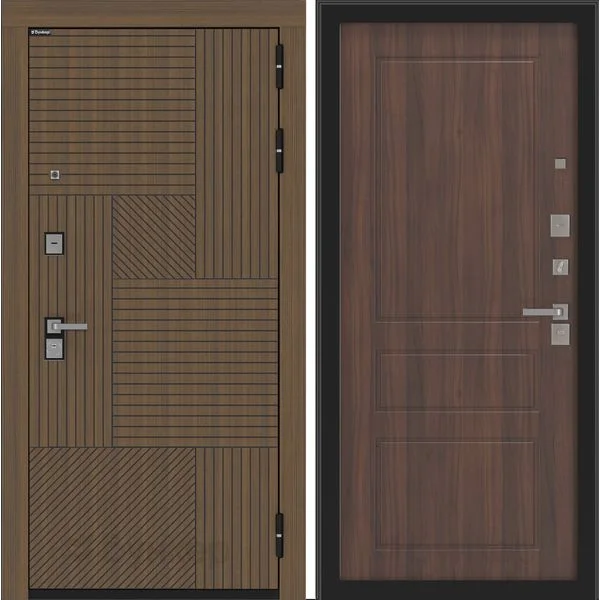 Входная дверь BN-07 с панелью ФЛ-116 Орех бренди